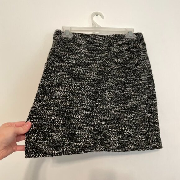 ANN TAYLOR LOFT Petites Boucle Pocket Drawstring Skirt Black White PETITE Small - Picture 14 of 14